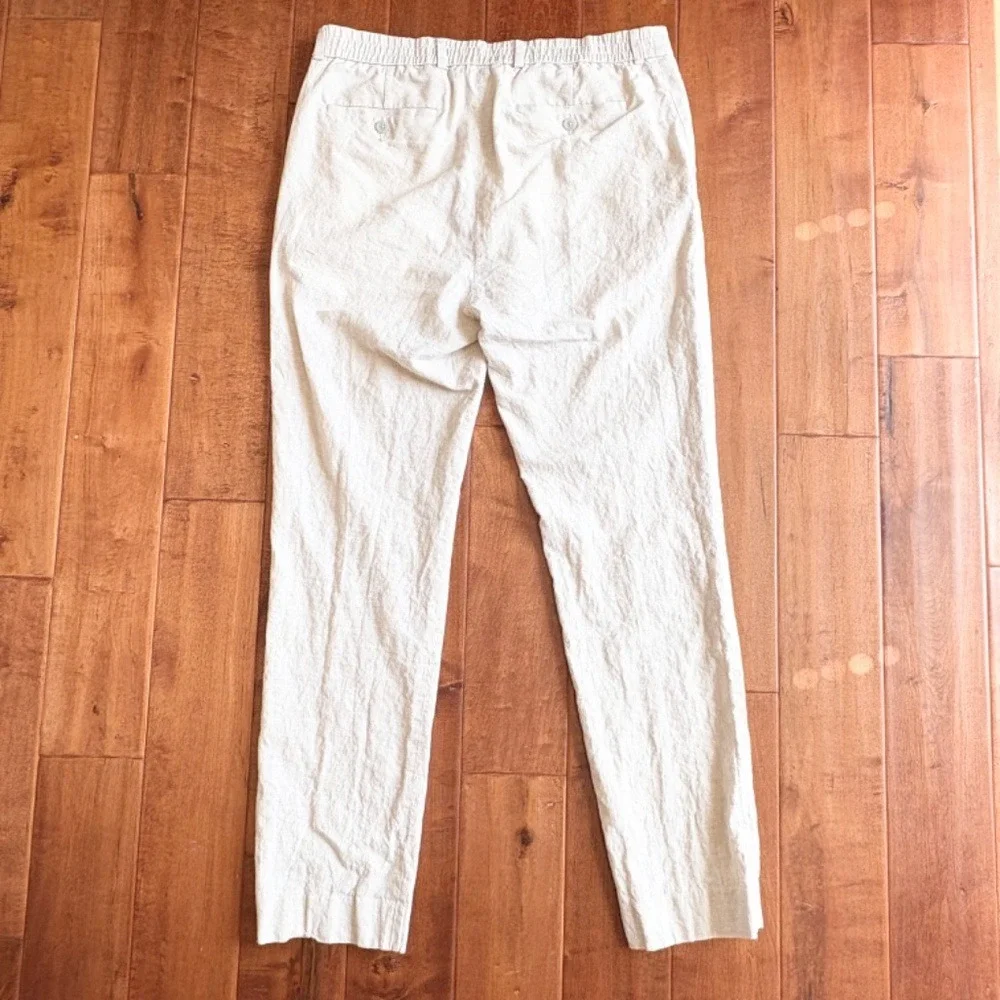 Kenneth Cole Reaction Linen Blend Trousers, Mens 35W Beige‎